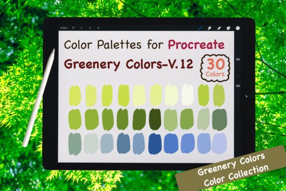 Download Procreate Color Palette-Greenery V.12 - Premium Resources