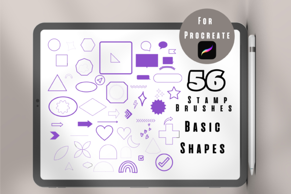 Download Procreate Shapes Stamps, Procreate Brush - Procreate shapes Collection