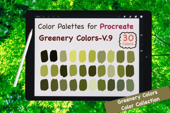 Download Procreate Color Palette-Greenery V.9 - Premium Resources
