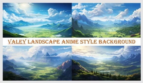 Download Valley Landscape Anime Style - Anime style Collection