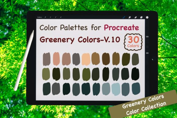 Download Procreate Color Palette-Greenery V.10 - Premium Resources