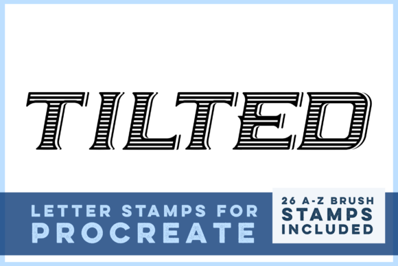 Download Tilted Letter Stamps for Procreate - Premium Resources