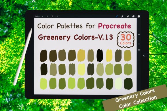 Download Procreate Color Palette-Greenery V.13 - Premium Resources