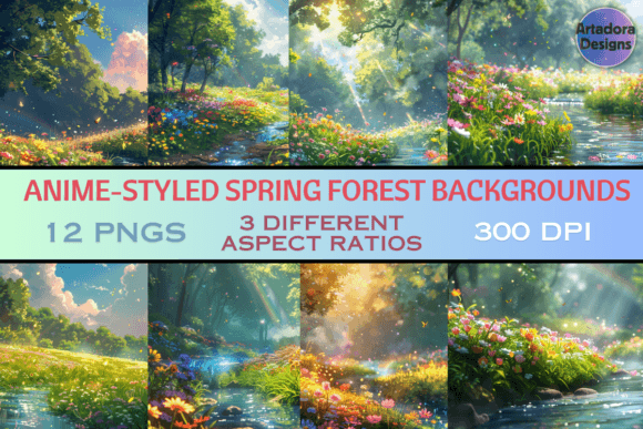 Download Anime Style Spring Forest Backgrounds - Anime style Collection