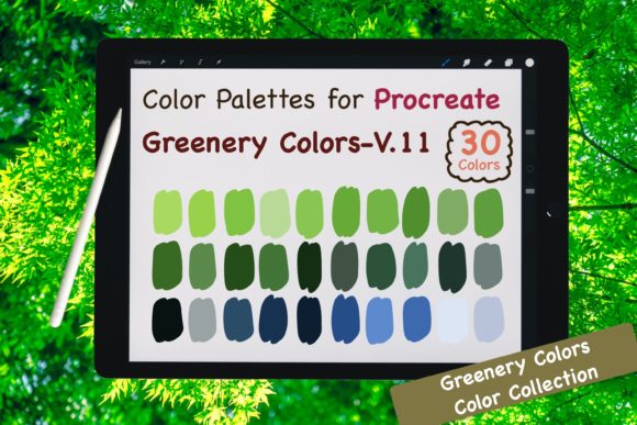 Download Procreate Color Palette-Greenery V.11 - Premium Resources