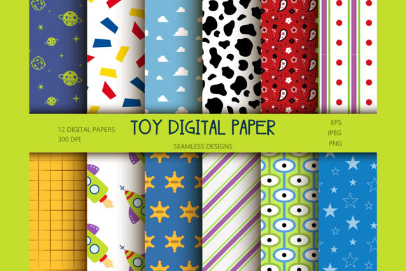 Download Toy Seamless Patterns, Scrapbook Papers - Seamless patterns Collection