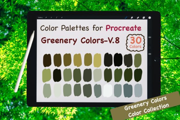 Download Procreate Color Palette-Greenery V.8 - Premium Resources