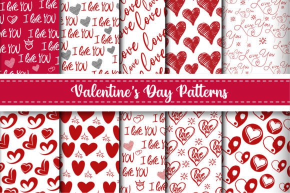 Download Valentines Seamless Patterns Design - Seamless patterns Collection